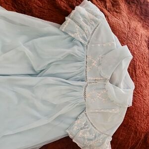 Elegant Light Blue Women's Robe